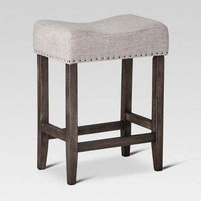 24" Rumford Saddle Counter Height Barstool with Wood Leg - Threshold™ | Target