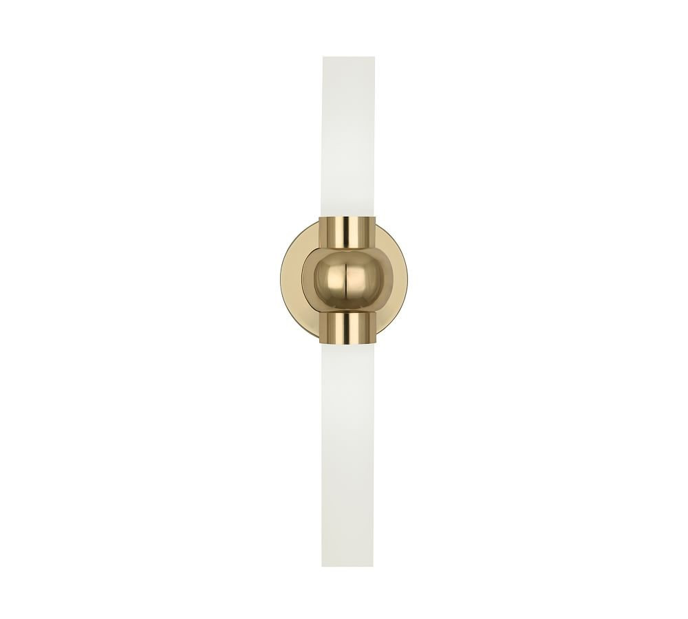 Gellert Frosted Glass Double Tube Sconce | Pottery Barn (US)