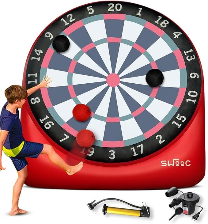 Swooc Games - Premium Inflatable Giant Kick Darts (15+ Ways to Play) - Jumbo Soccer Dartboard wit... | Amazon (US)