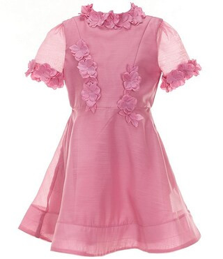 GB Social Big Girls 7-16 Short Sleeve Floral Applique Dress | Dillard's | Dillard's