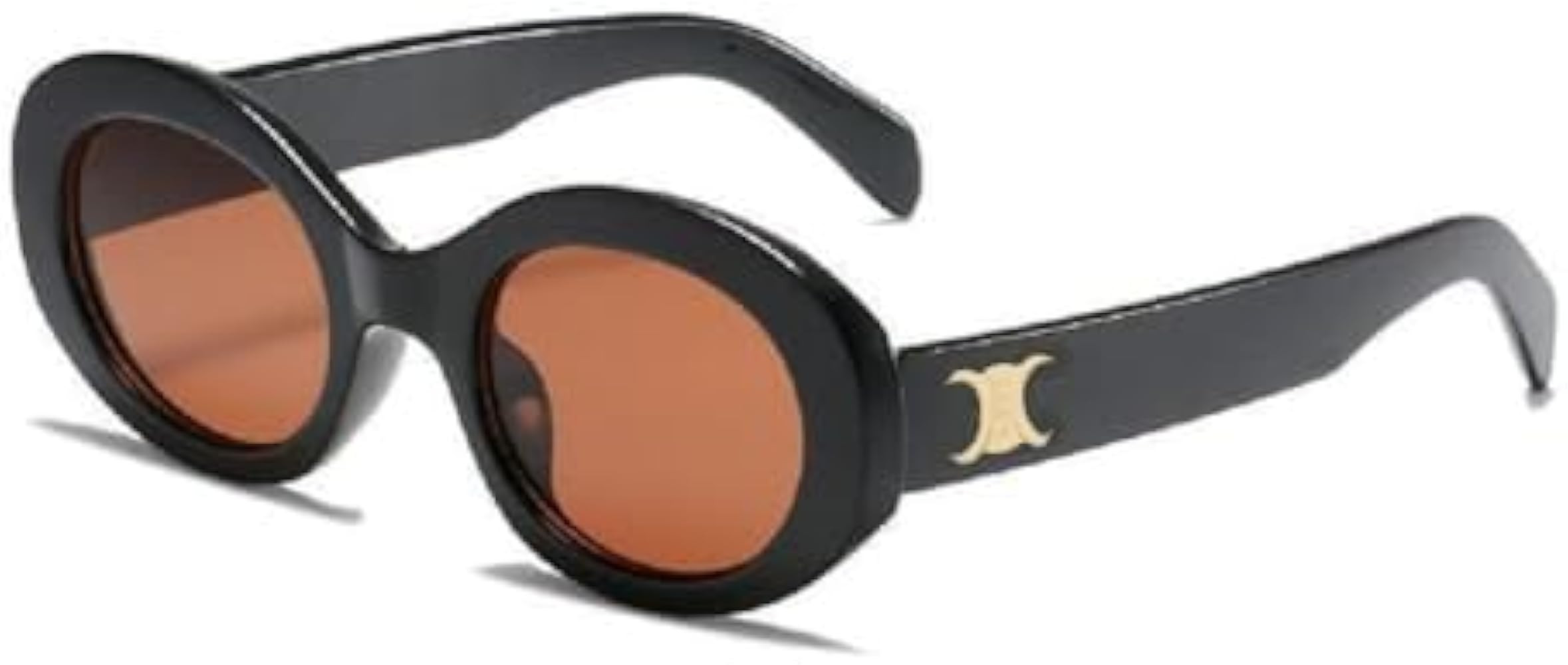 MOLERFO Y2K Vintage Black-Brown Round Frame Sunglasses Perfect for Both Men and Women Rocking The... | Amazon (US)