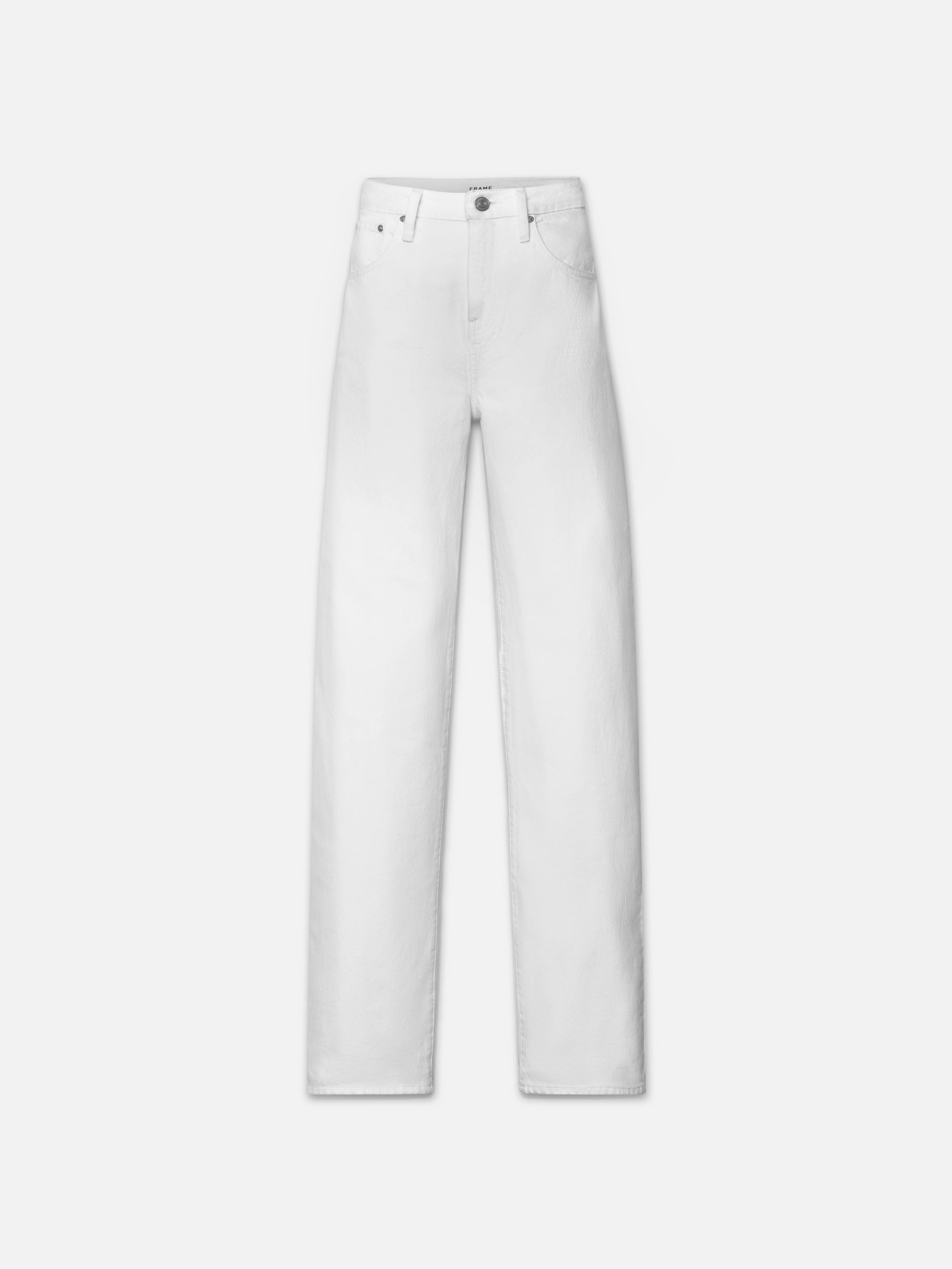Long Barrel     in  White | Frame Denim