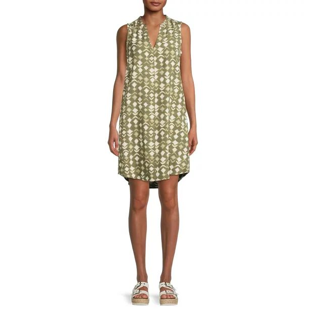 Time and Tru Women's Sleeveless Woven Dress | Walmart (US)