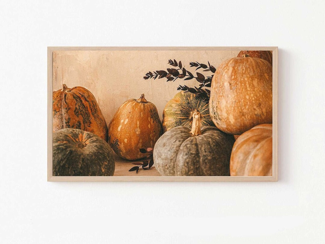 4K Samsung Frame TV Art Vintage Pumpkins Halloween and Thanksgiving Artwork Boho Fall and Autumn ... | Etsy (US)