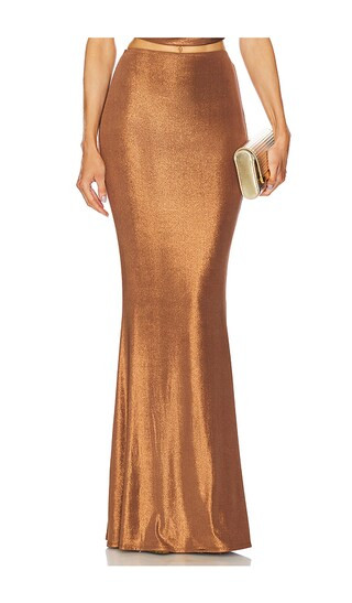 x REVOLVE Sydney Maxi Skirt in Bronze | Revolve Clothing (Global)