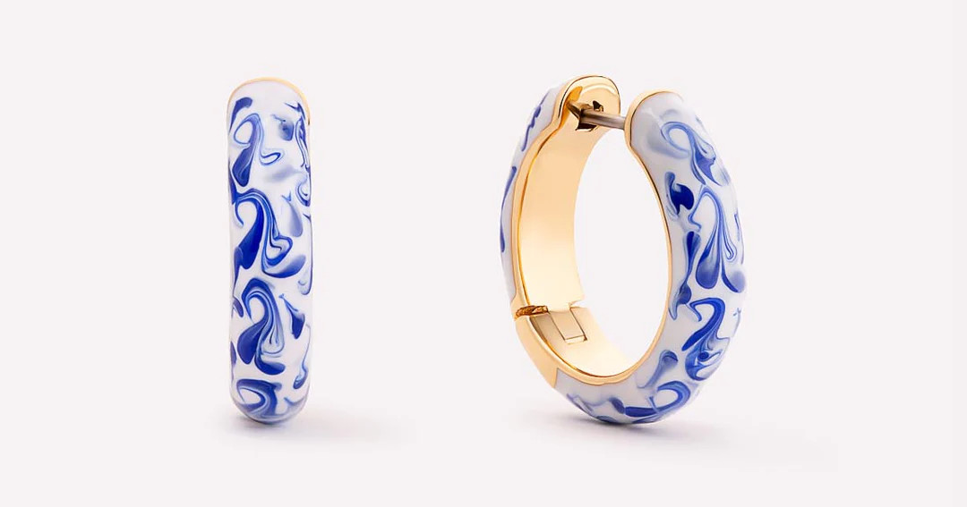 Giulia Medium Marble Blue | Ana Luisa