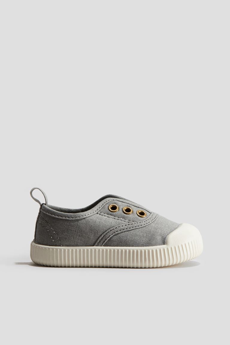 Canvas Sneakers - Gray - Kids | H&M US | H&M (US + CA)