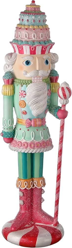 Regency International Resin Pastel Peppermint Nutcracker, 22 Inches, Figurine, Christmas, Tableto... | Amazon (US)