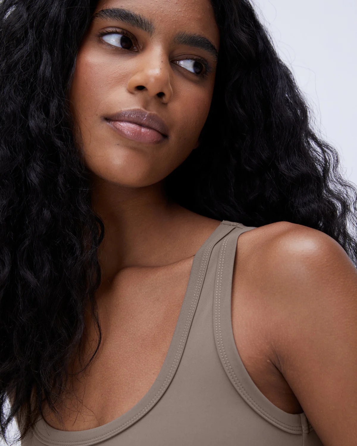 Ultimate Scoop Neck Sleeveless Romper - Cocoa Brown | Adanola UK