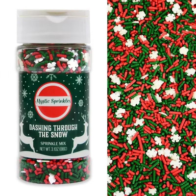Mystic Sprinkles Dashing Through The Snow Sprinkle Mix 3.1oz Bottle | Target
