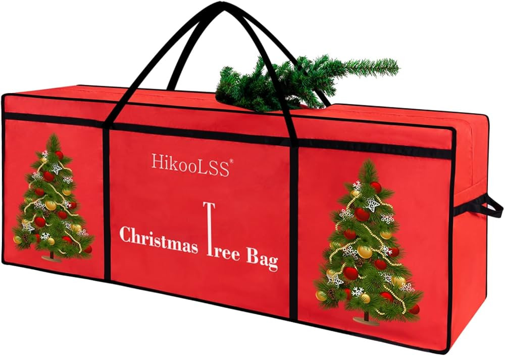 Christmas Tree Storage Bag 12 Ft Tall Tree Container/Holder Heavy Duty Oxford Dual Mesh Pockets,M... | Amazon (US)