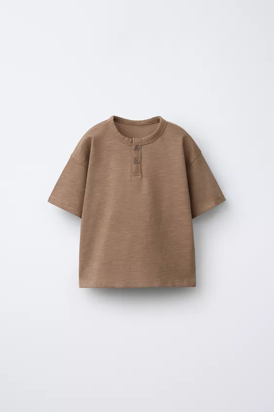 PLAIN HENLEY T-SHIRT | Zara US