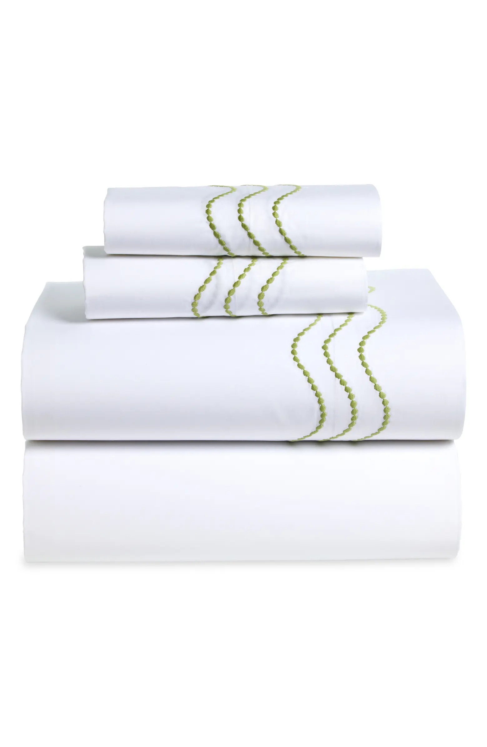 Serena Embroidered Percale Sheet Set | Nordstrom