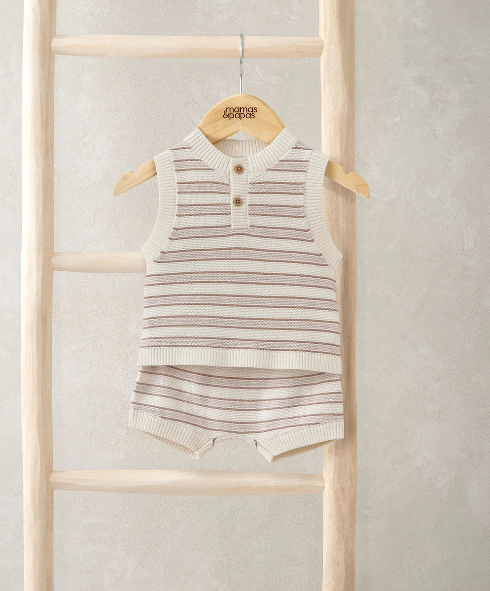Stripe Knitted Top & Shorts | Mamas & Papas