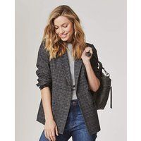 DOUBLE BREASTED CHECK BLAZER | Marisota