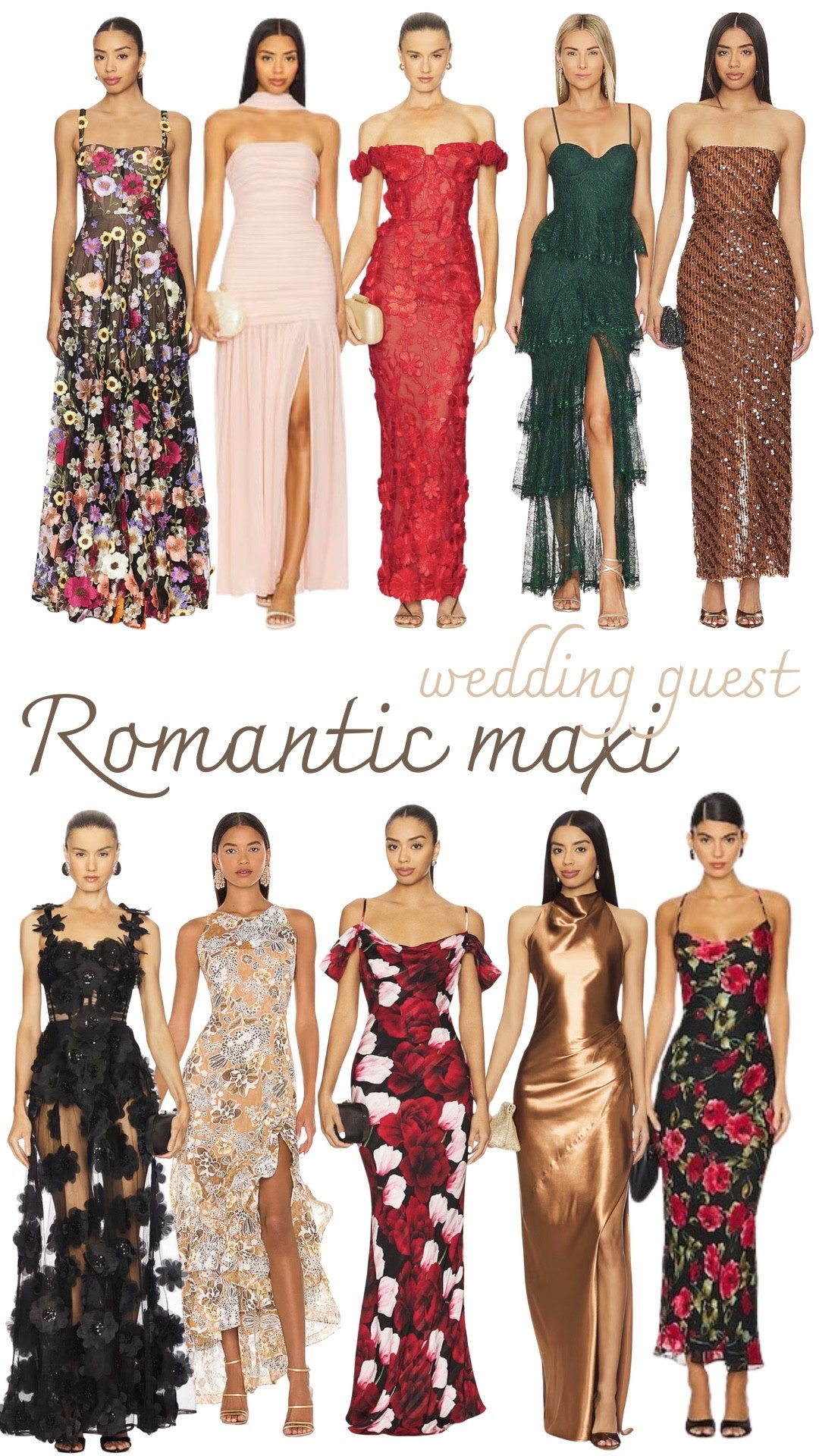 Romantic dresses for a fall event 

#dress #wedding #weddingguest #gown #maxidress #revolve #romantic 

#LTKWedding #LTKParties #LTKStyleTip