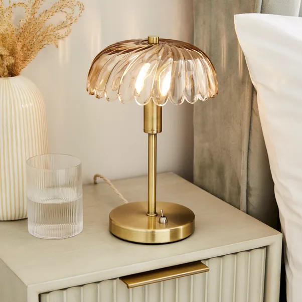 Lucille Glass Table Lamp | Dunelm