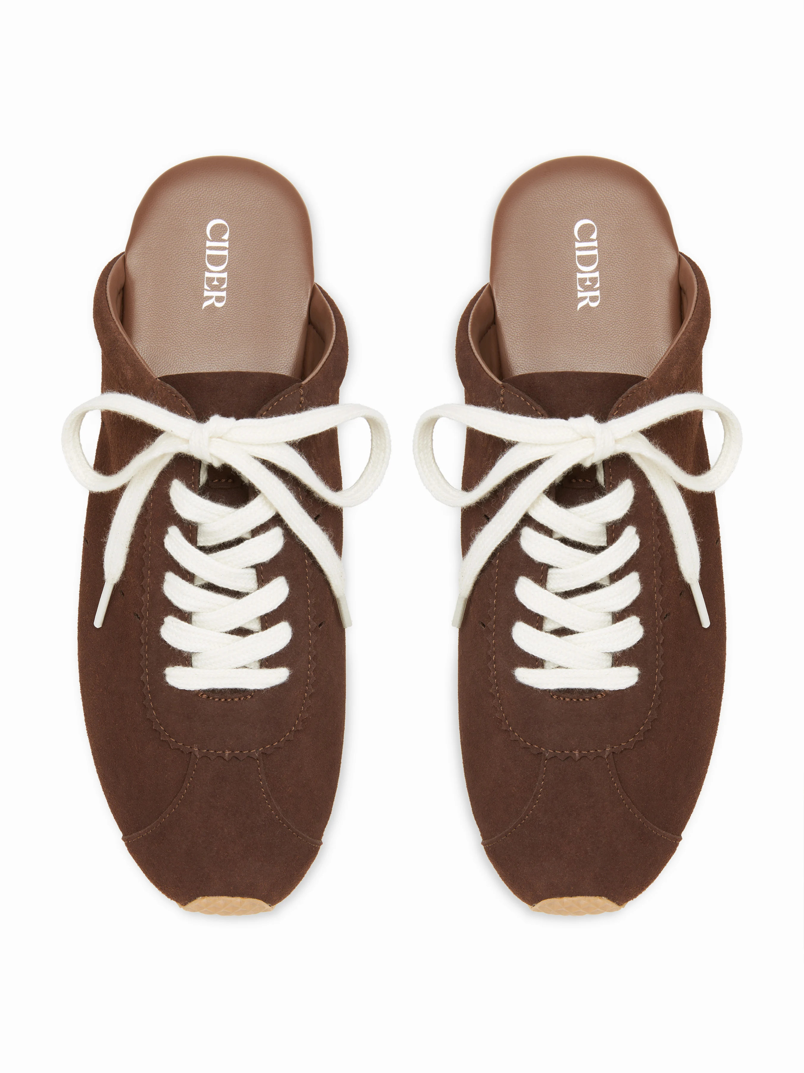 LACE-UP ROUND TOE MULE SNEAKERS For Daily Casual | Cider