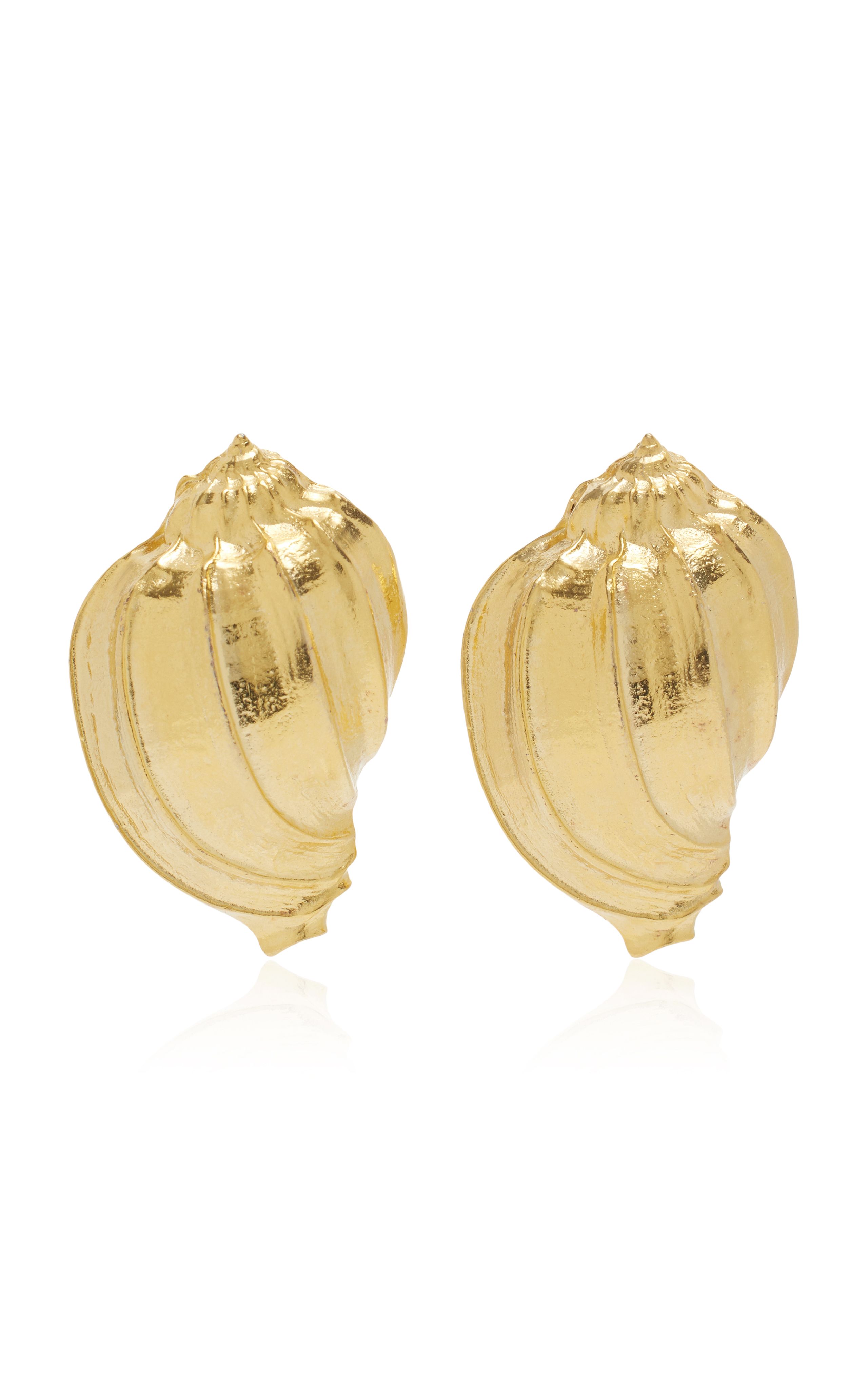Exclusive 24K Gold-Plated Shell Earrings | Moda Operandi (Global)