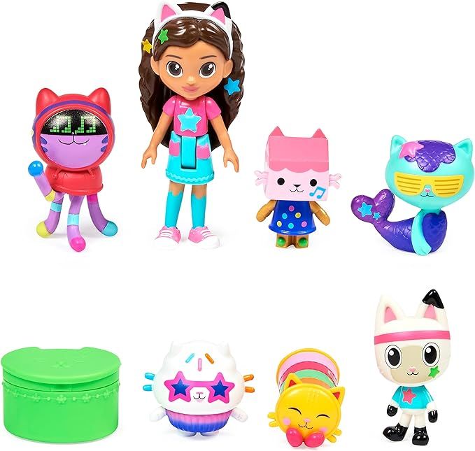Gabby's Dollhouse, Dance Party Theme Figure Set with a Gabby Doll, 6 Cat Toy Figures and Accessor... | Amazon (US)