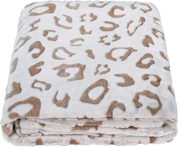 SOCHOW Flannel Fleece Cheetah Print Throw Blanket, Lightweight Super Soft Cozy Plush Blanket, 50 ... | Amazon (US)