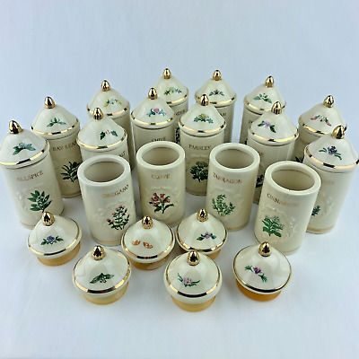 Vintage Lenox Spice Garden Assorted Porcelain Spice Jars, Lids & Jar w/Lid Sets  | eBay | eBay US
