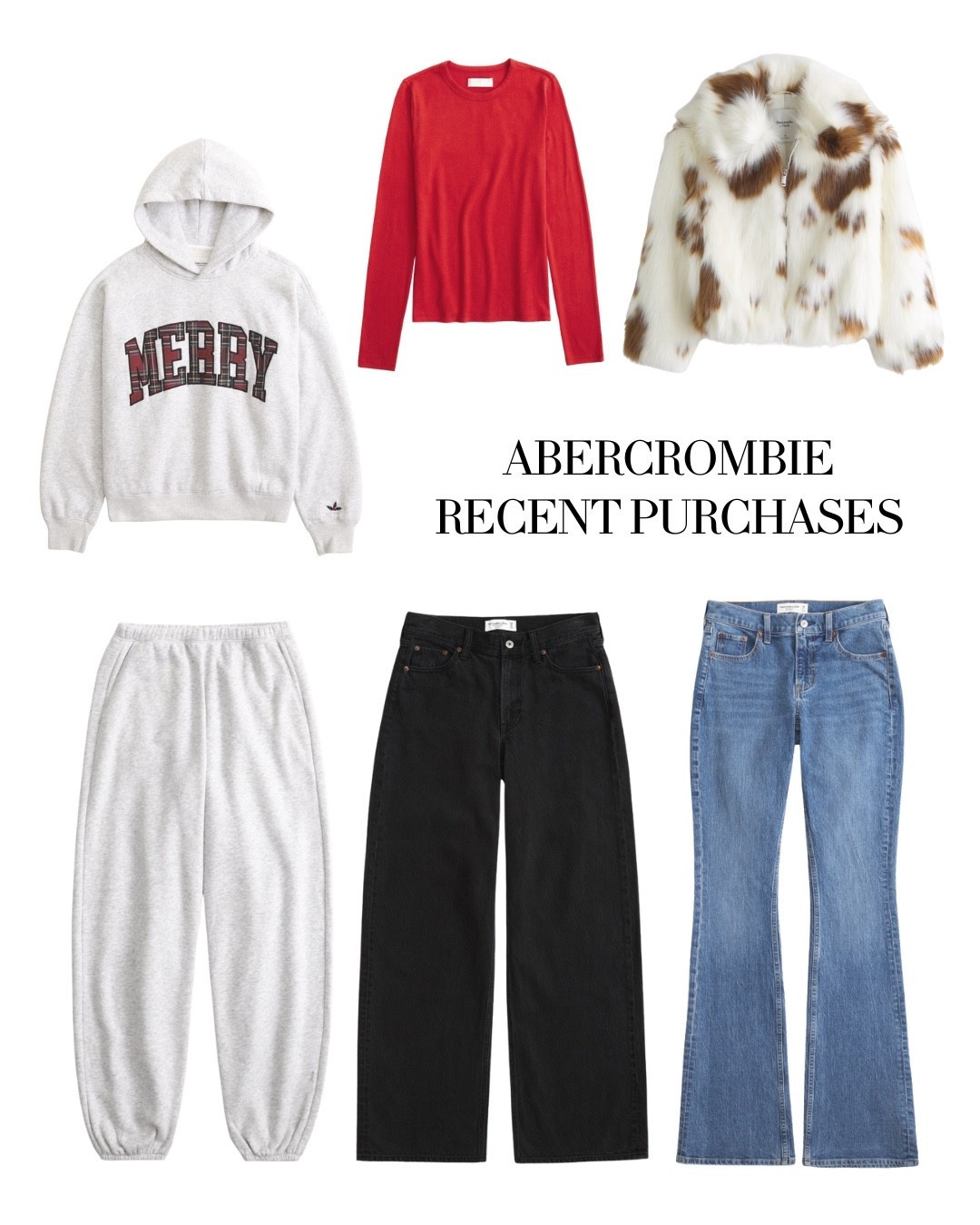 What I bought from Abercrombie recently for fall, winter and the holidays! A cozy lounge set and high quality jeans. @abercrombie #AbercrombiePartner

#LTKHoliday #LTKFindsUnder100