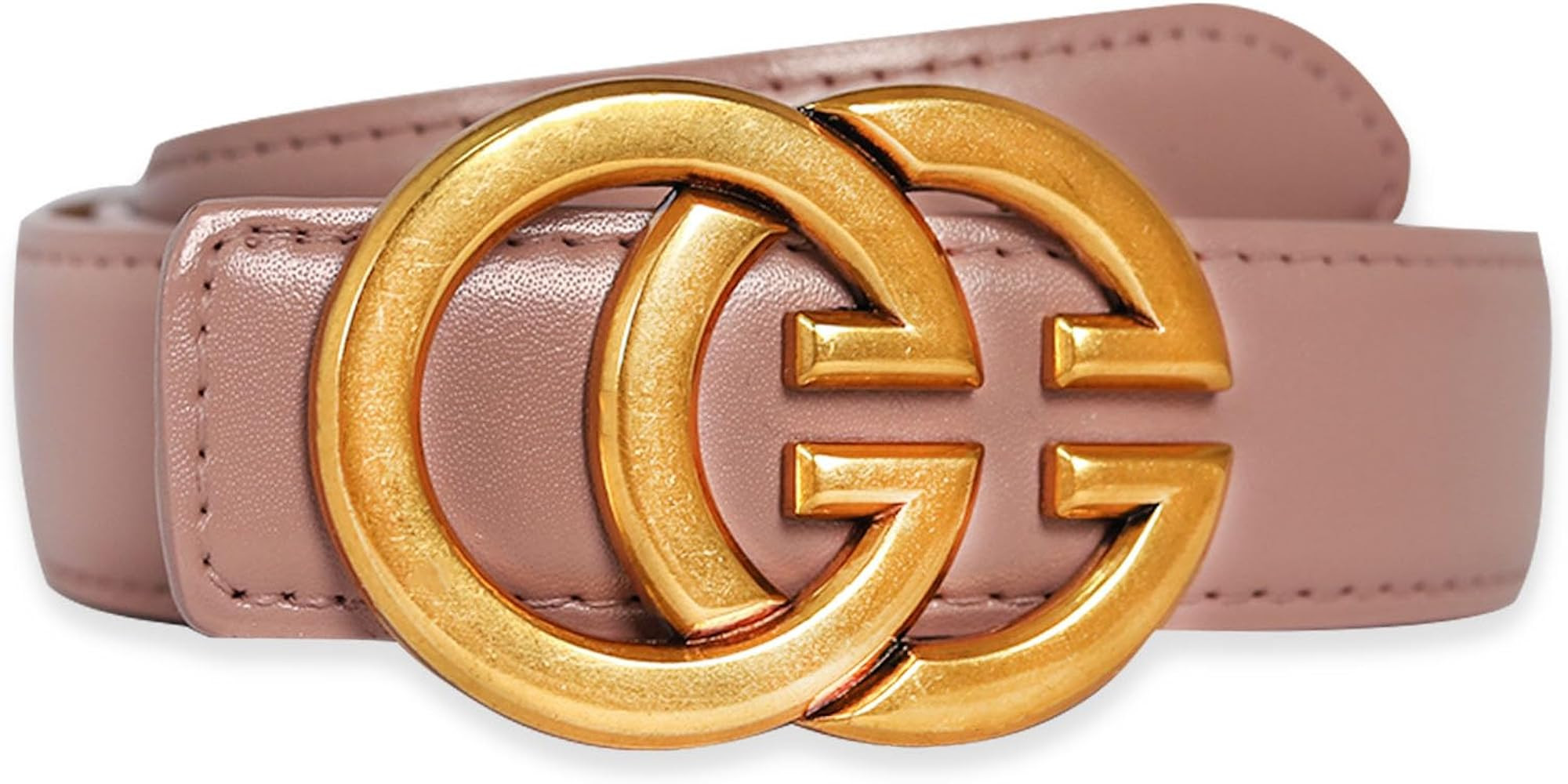 Aurolran Women's Fashion Classic Metal Buckle Leather Belt with Jeans Dress | Amazon (US)