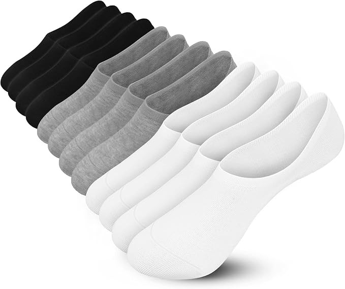 Women's 3-9 Pairs Casual Thin No Show Socks Non Slip Flat Boat Line | Amazon (US)