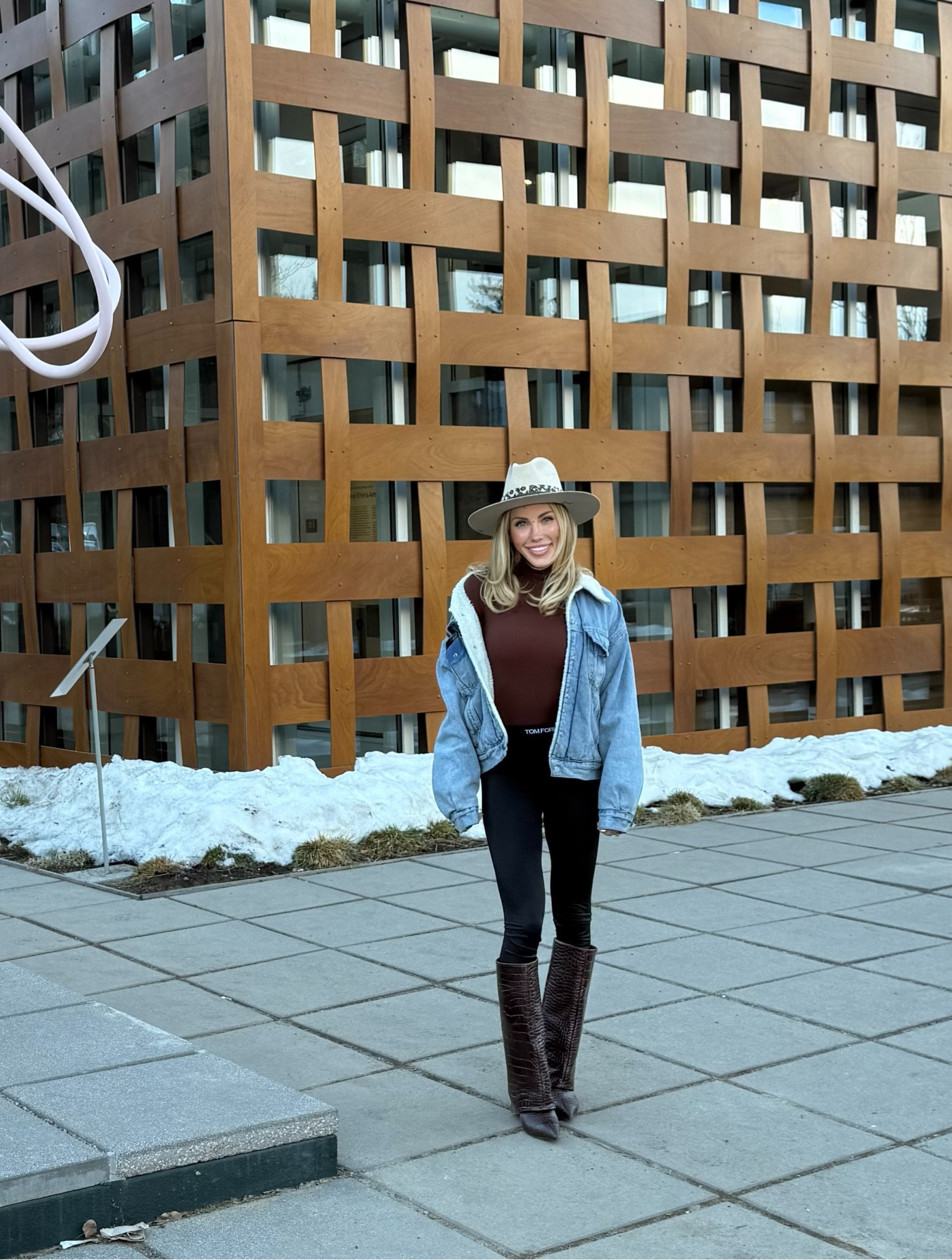 🤠🤎✨ #denim #denimjacket #cowgirl #tomford #brownboots 

#LTKPetite