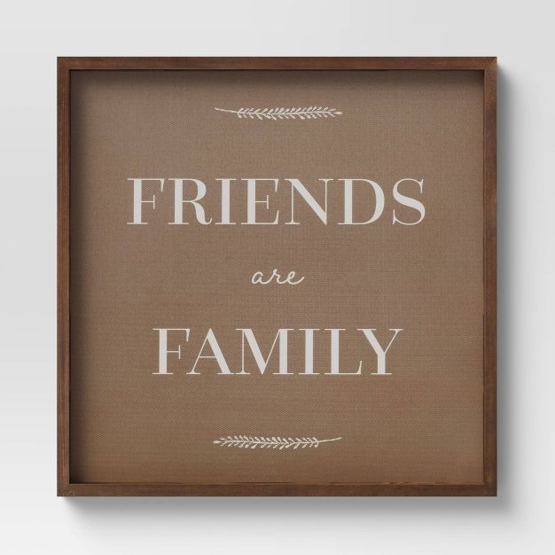 18" x 18" Friends are Family Wood Framed Canvas - Threshold™ | Target