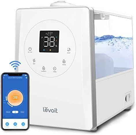 LEVOIT Humidifiers for Bedroom Large Room, 6L Warm and Cool Mist Top Fill Air Vaporizer for Home,... | Amazon (US)