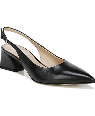 Women's Racer Pointed Toe Block Heel Slingback Pumps | Macy's
