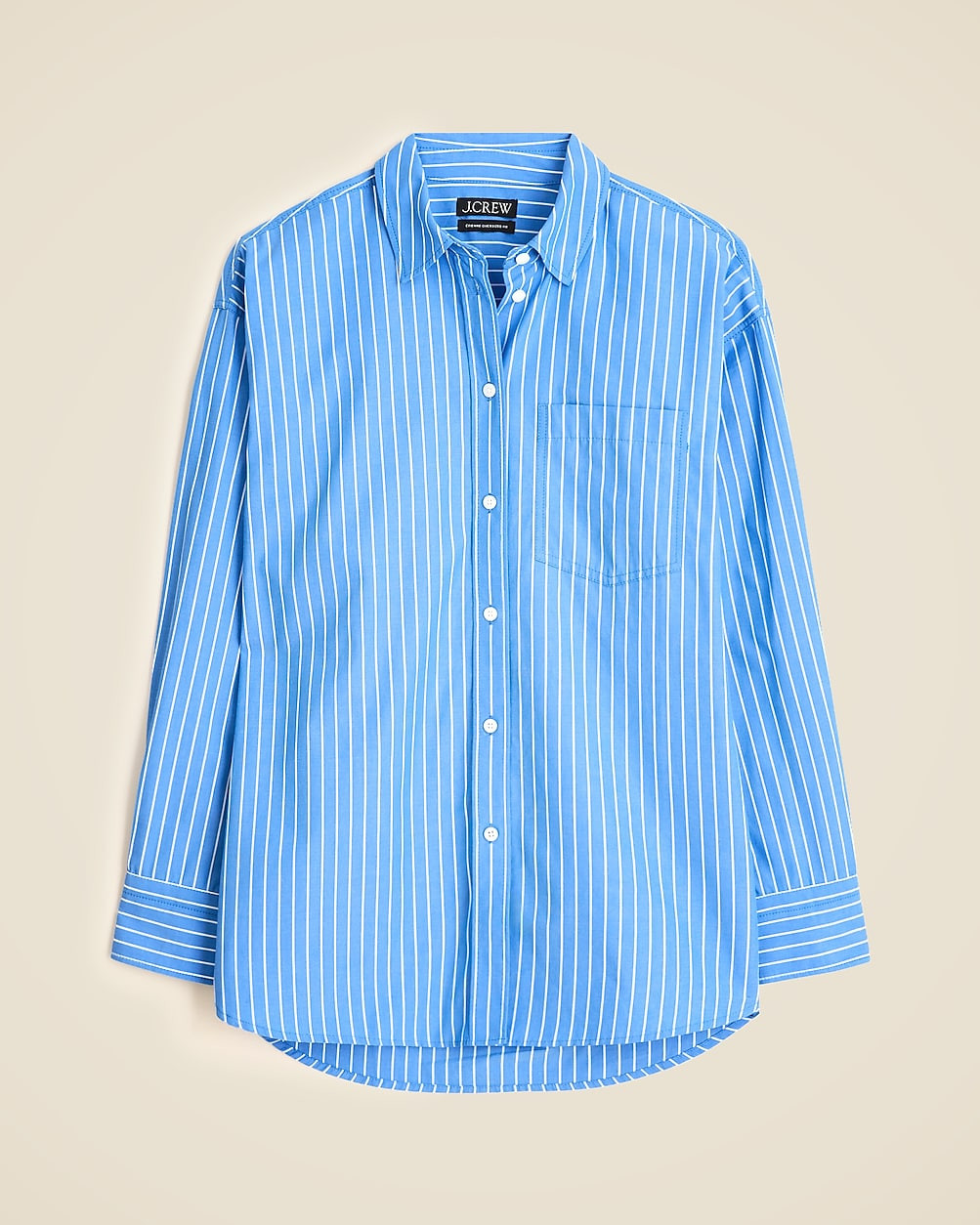Étienne oversized shirt in striped cotton poplin | J. Crew US