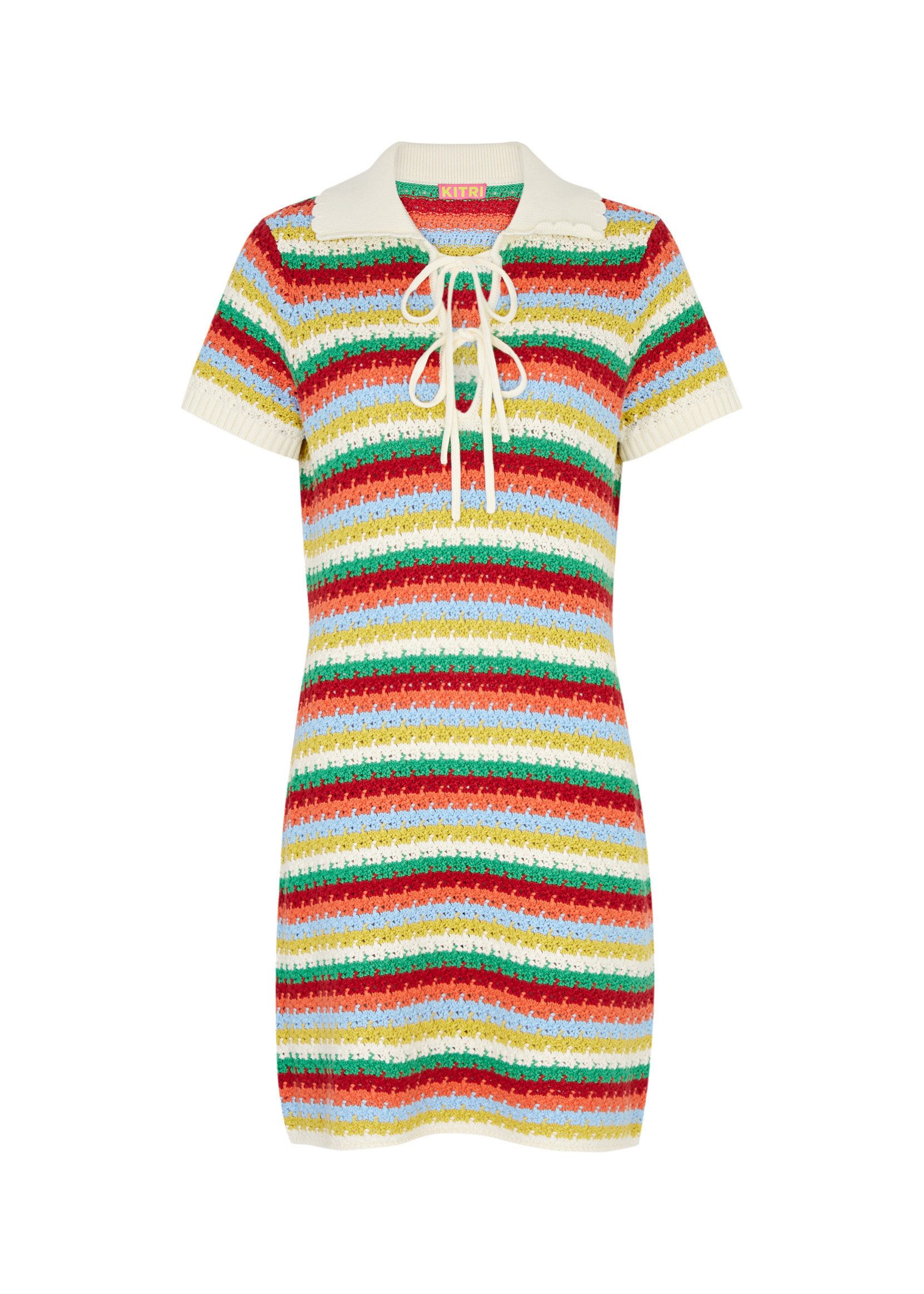 Ridley striped crochet-knit mini dress | Harvey Nichols