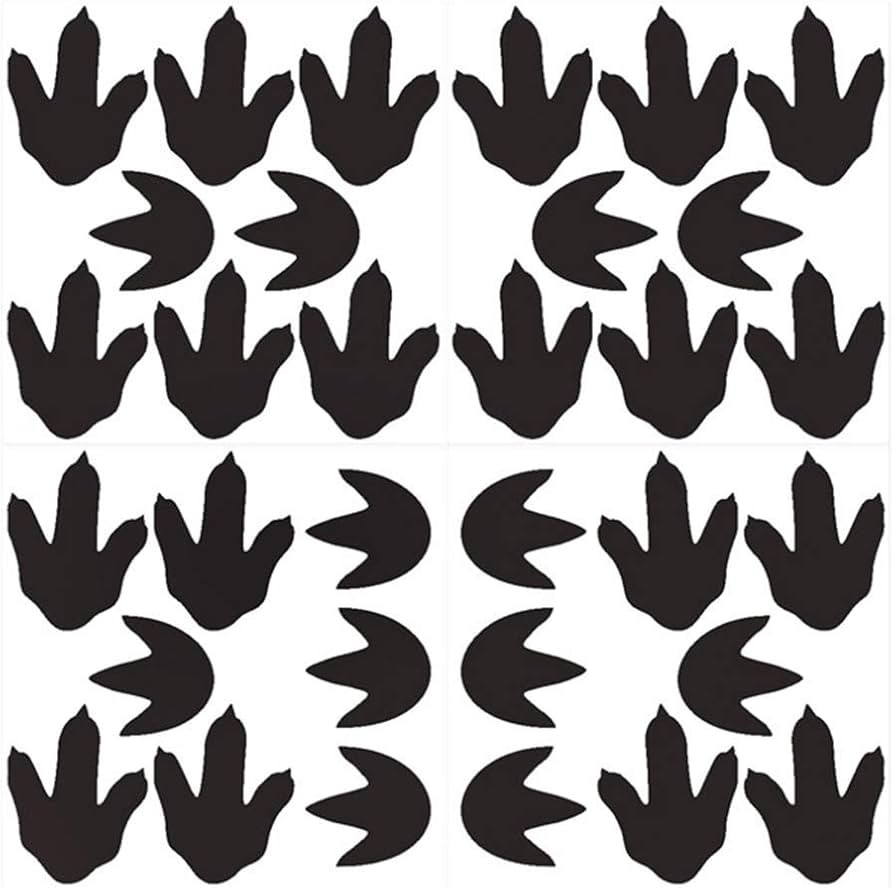 Bamsod Dinosaur Footprints Wall Stickers 32pcs Dinosaur Tracks Decals Dinosaur Decor Baby Nursery... | Amazon (US)