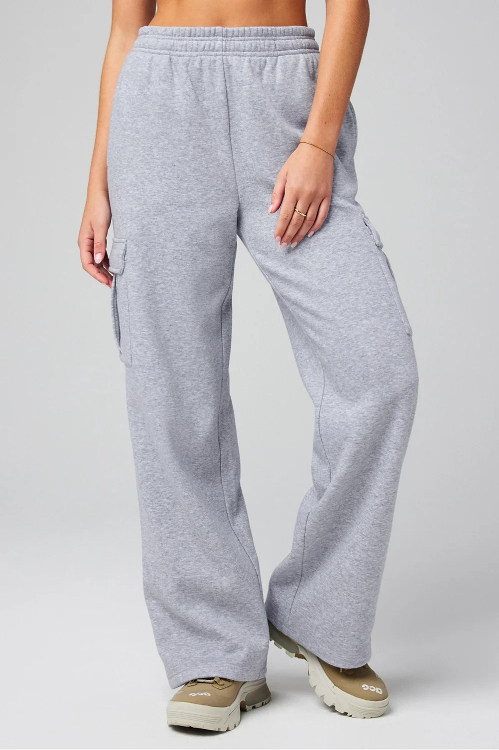 Cozy Fleece Wide Leg Cargo Sweatpant | Fabletics