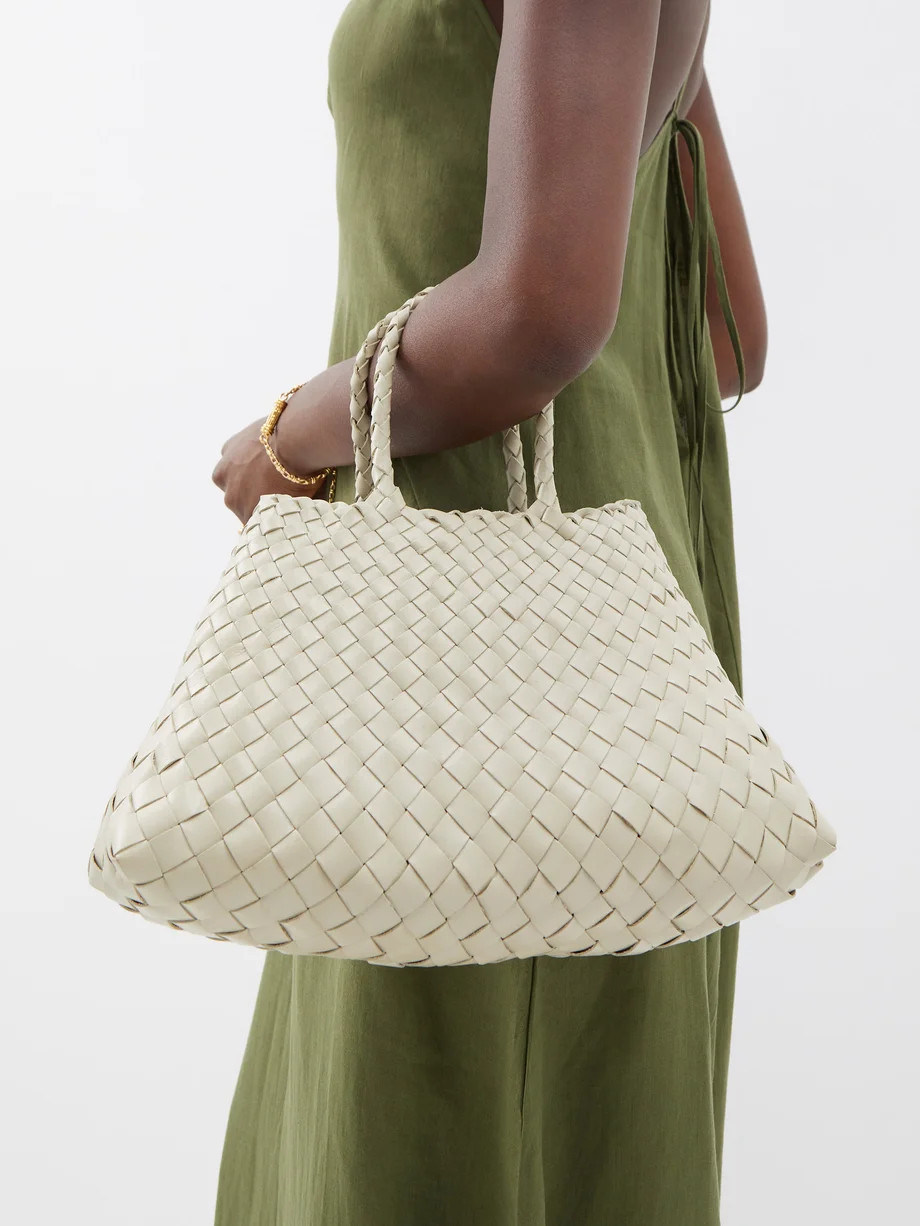 Santa Croce small woven-leather tote bag | Matches (US)