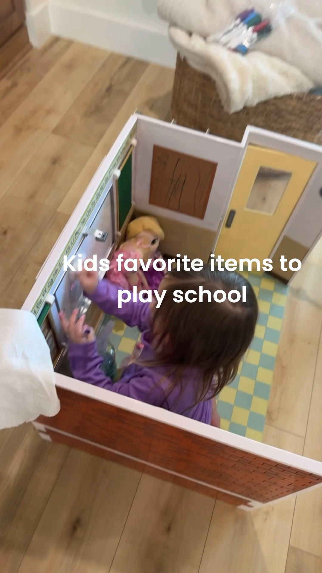 The school has a functioning bell, fire alarm for pretend drill, window shades, lights on white board and chalk board, lockers… sooooo cute! For dolls but kids sit inside and play! 

#LTKmomlife #LTKdayinmylife #LTKKids