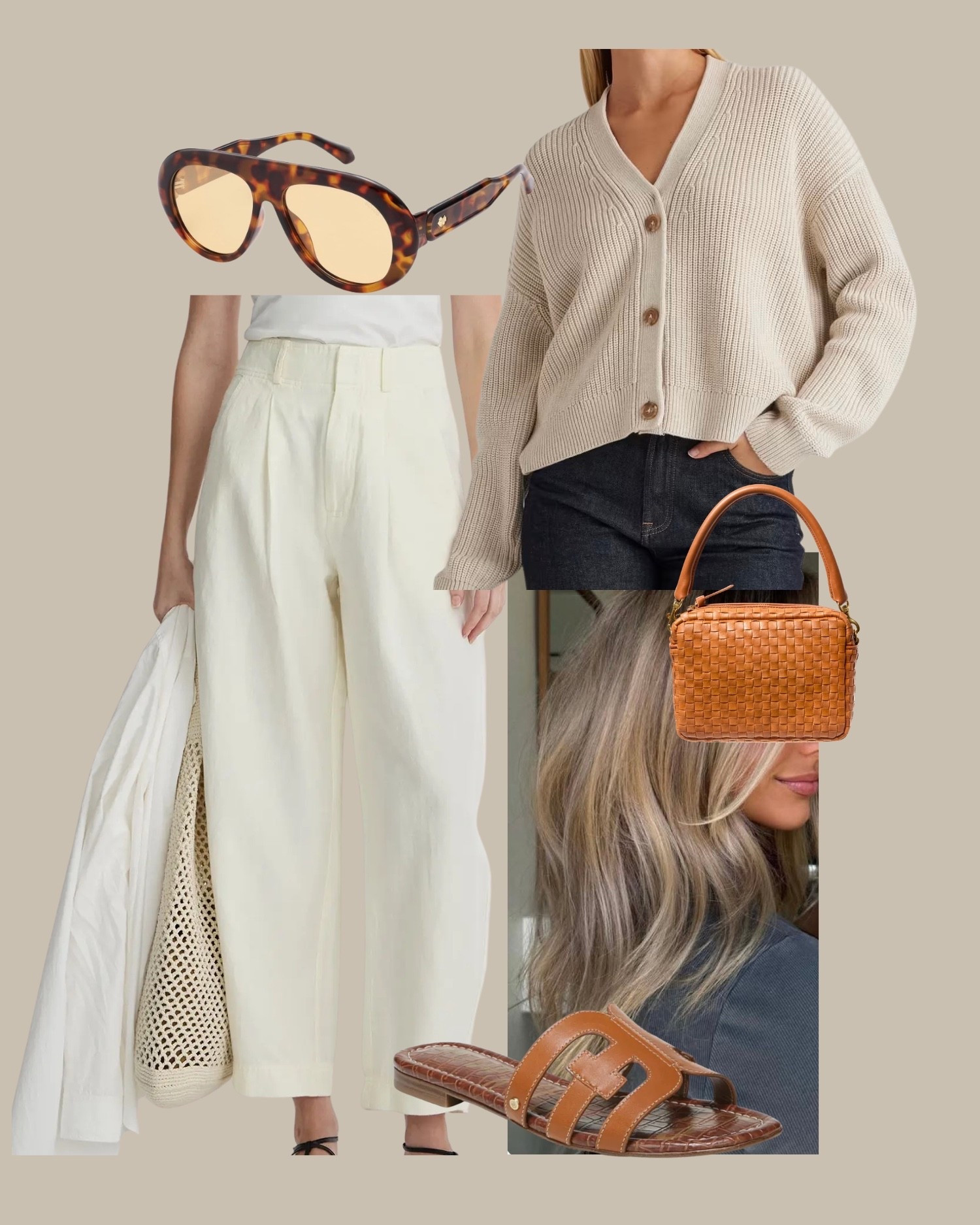A spring outfit in the best linen pans 