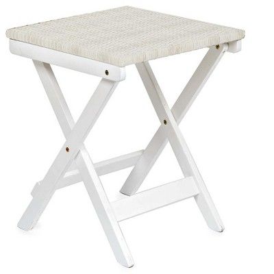 Plow & Hearth - Claytor Folding Eucalyptus Outdoor Side Table | Target