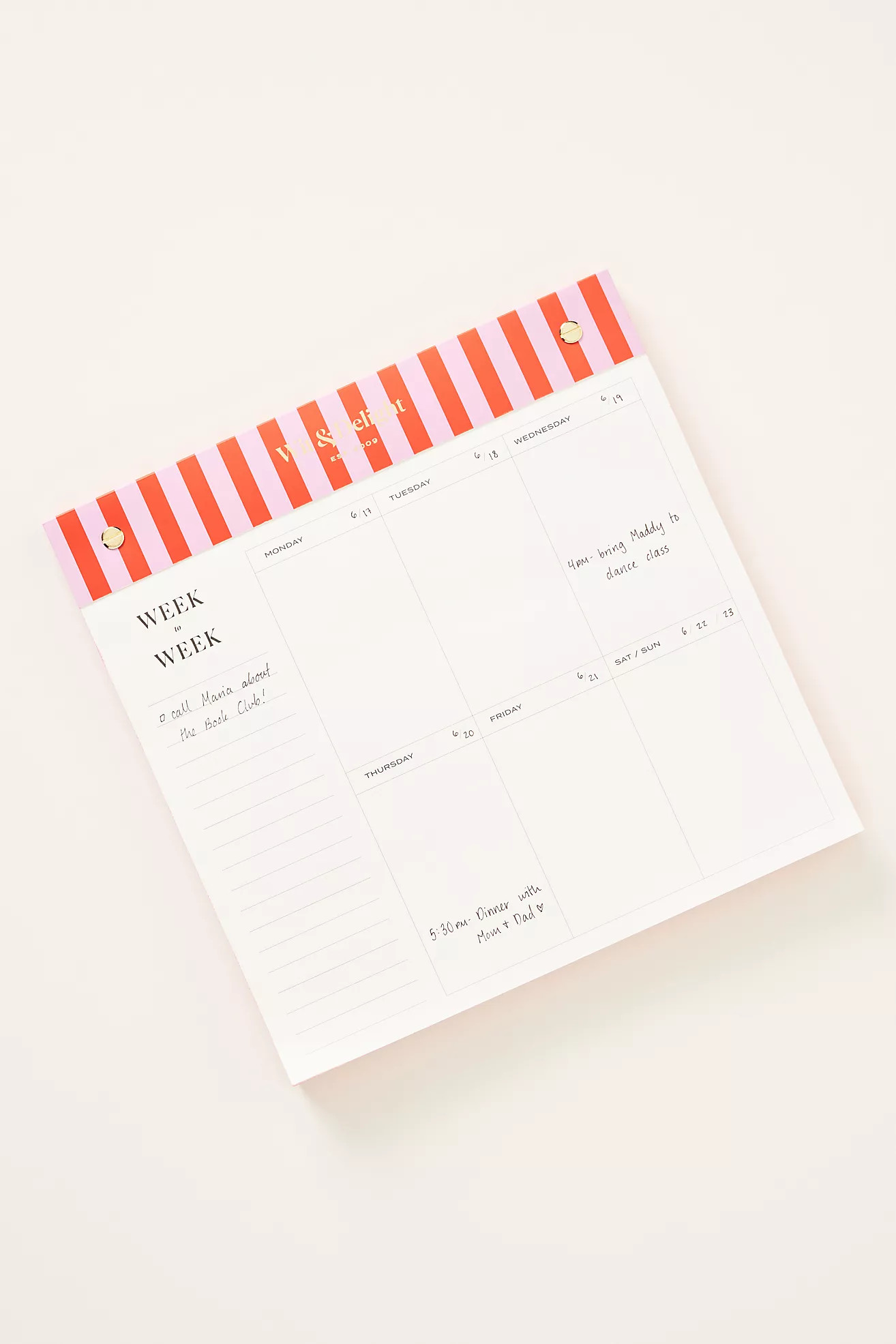 Wit & Delight x Anthropologie Weekly Desktop Notepad | Anthropologie (US)