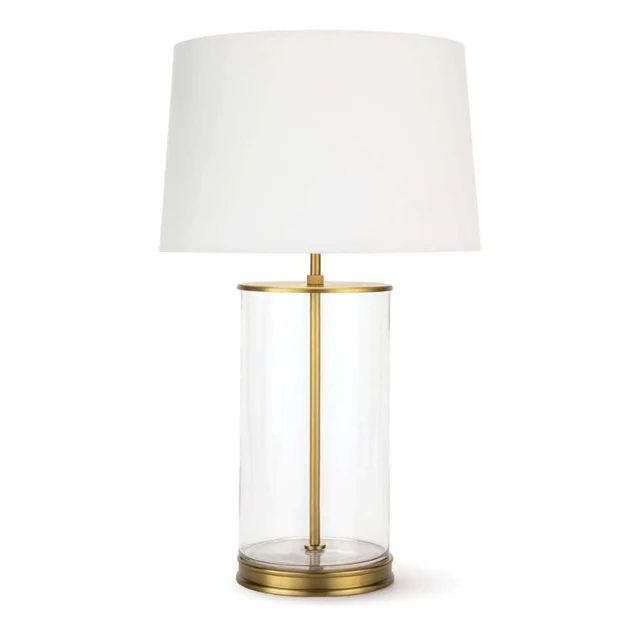 Magelian Glass Table Lamp - Brass by Southern Living | Cailini Coastal