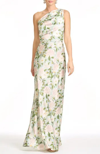 Delphine Floral One-Shoulder Gown | Nordstrom
