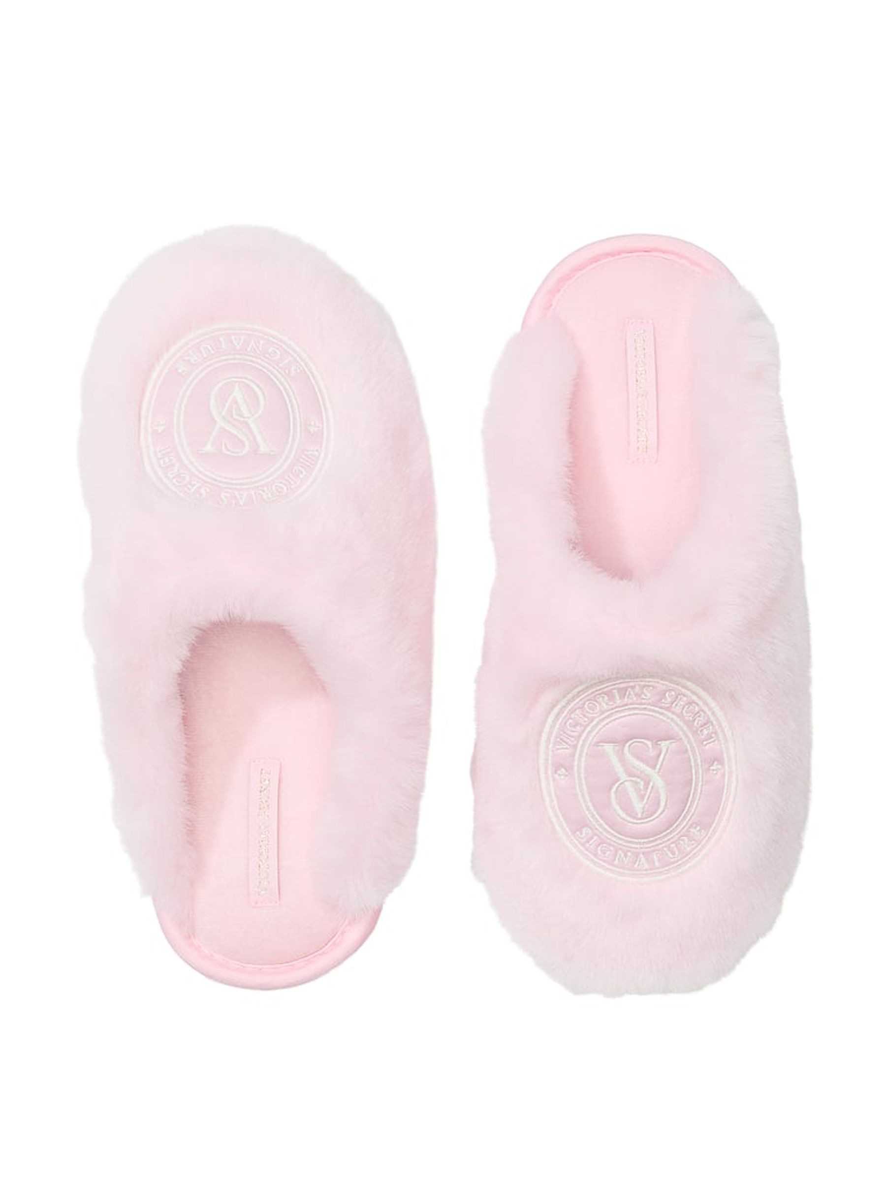 Pretty Blossom Pink Closed Toe Faux Fur Slippers | Victoria's Secret UK