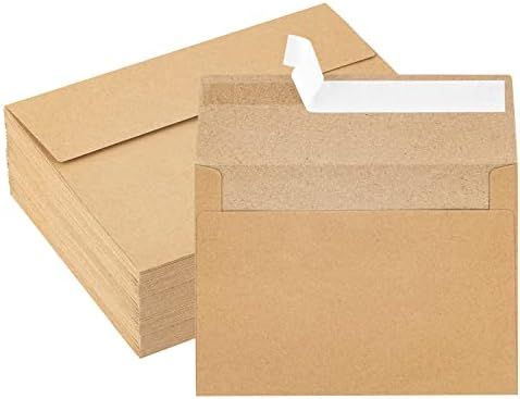 Kraft Envelopes, 50 Pack, 5 x 7 Inch, Brown Envelopes,A7 Envelopes, Card Envelopes, Kraft Paper E... | Amazon (US)