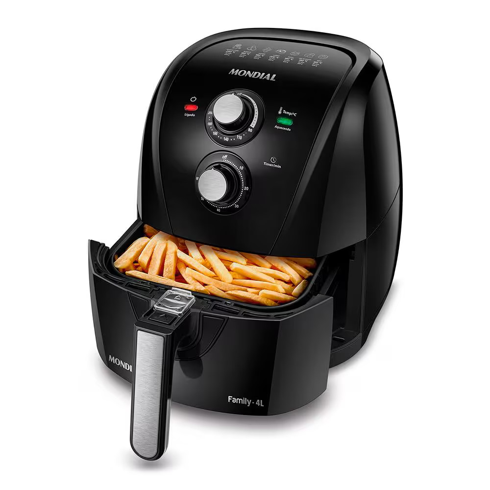 Fritadeira Elétrica Sem Óleo Air Fryer Mondial Family AFN40FB 4 L – Preta | Casas Bahia (BR)