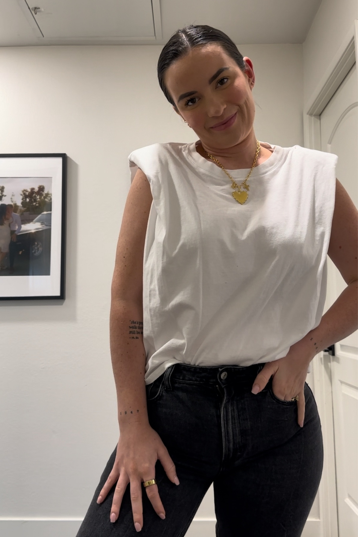 Abercrombie jeans on sale with my favorite simple/staple shirt! 