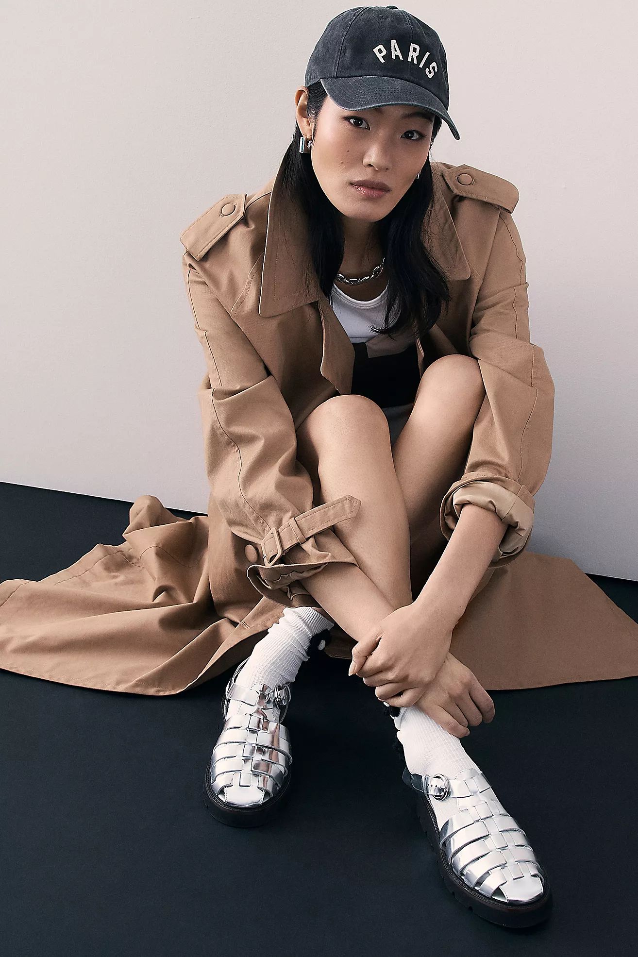 Good American Double-Breasted Trench Coat | Anthropologie (US)