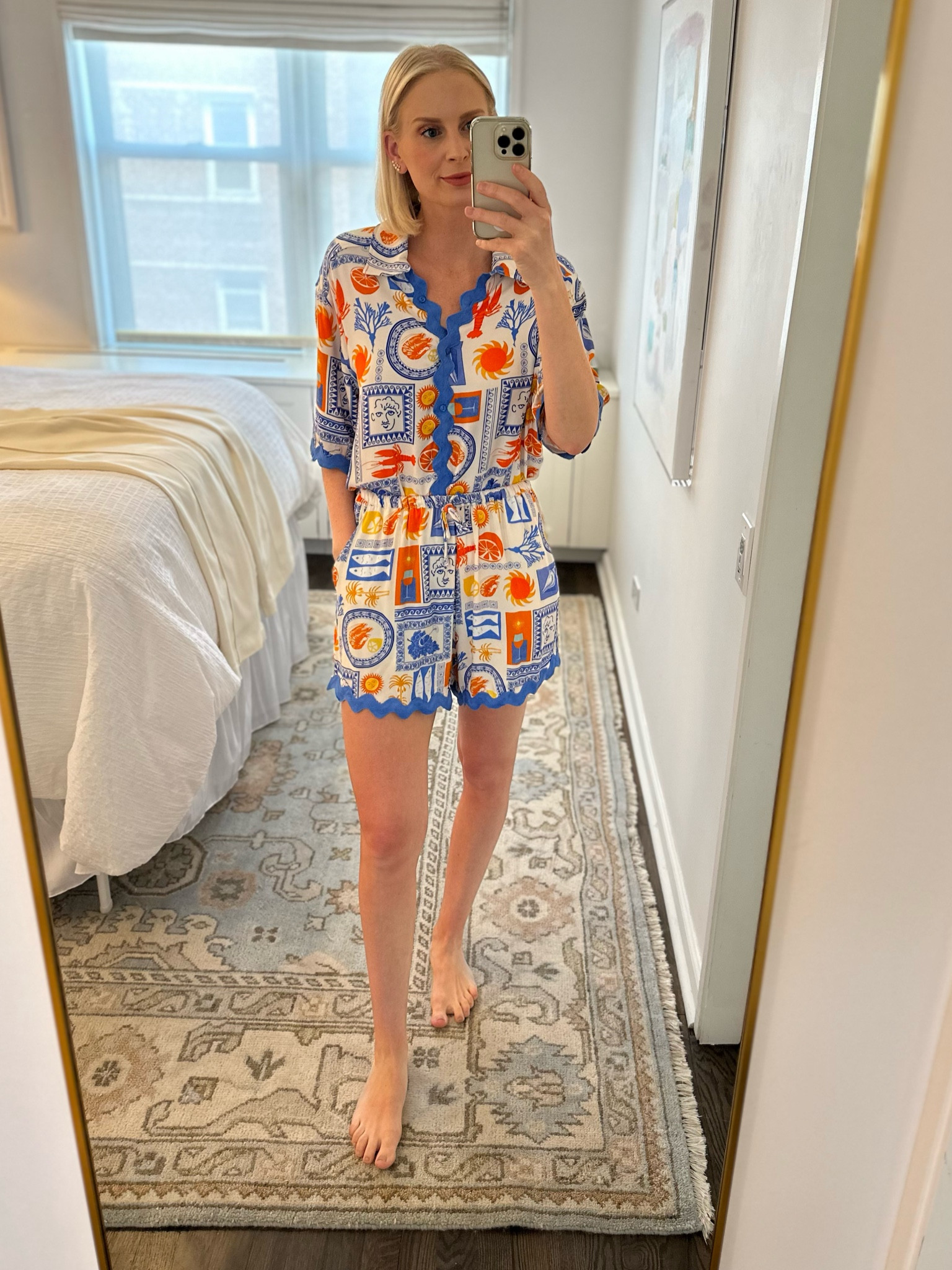 Looks like Alemais or CeliaB, but the price point is more approachable! Wearing a small in both items 💙🧡🤍

#LTKStyleTip #LTKFindsUnder100